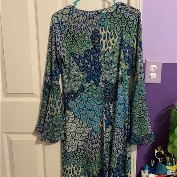 Peacock long sleeve dress - Picture 2 of 2